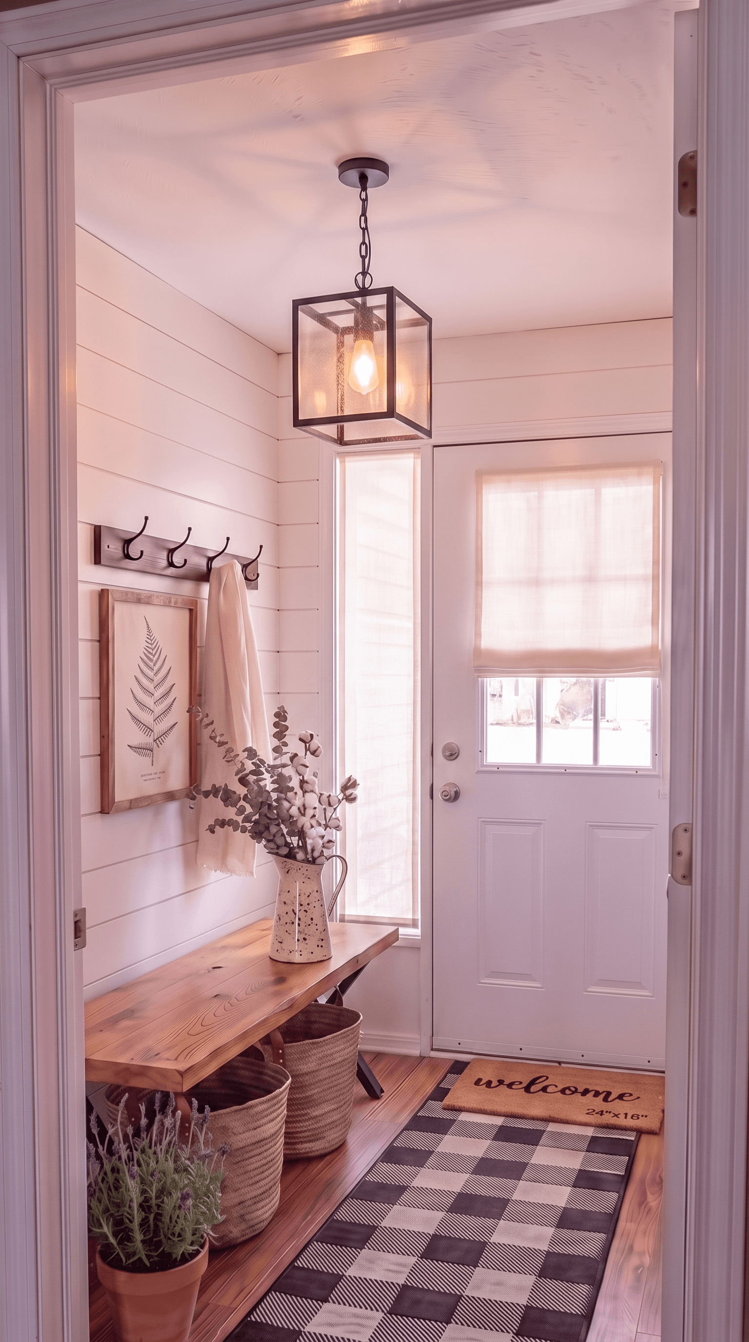 How I turned a coat-pile entryway into a Modern Farmhouse mudroom, under $1,500