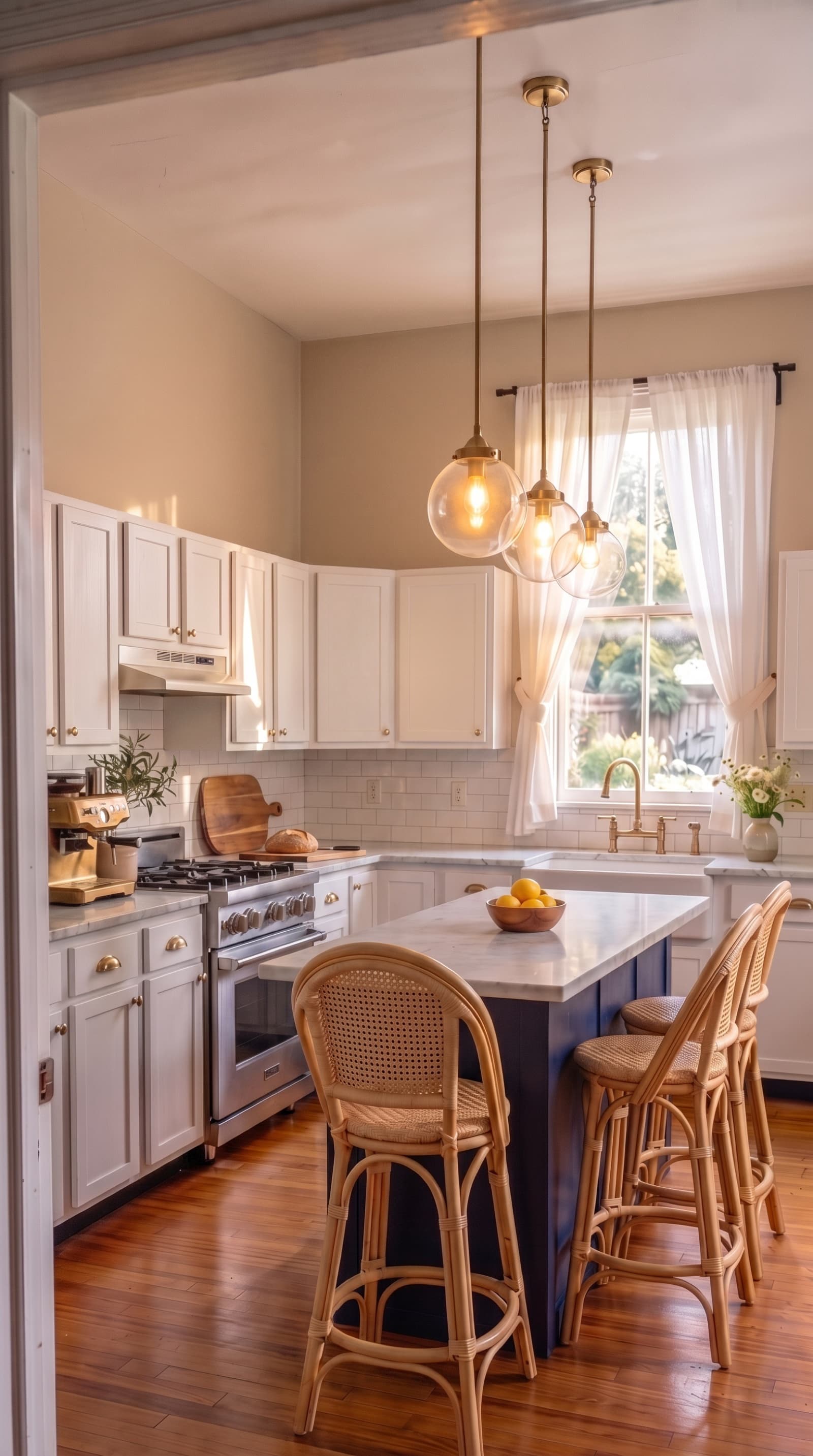 A dated kitchen, redesigned as a Modern Farmhouse