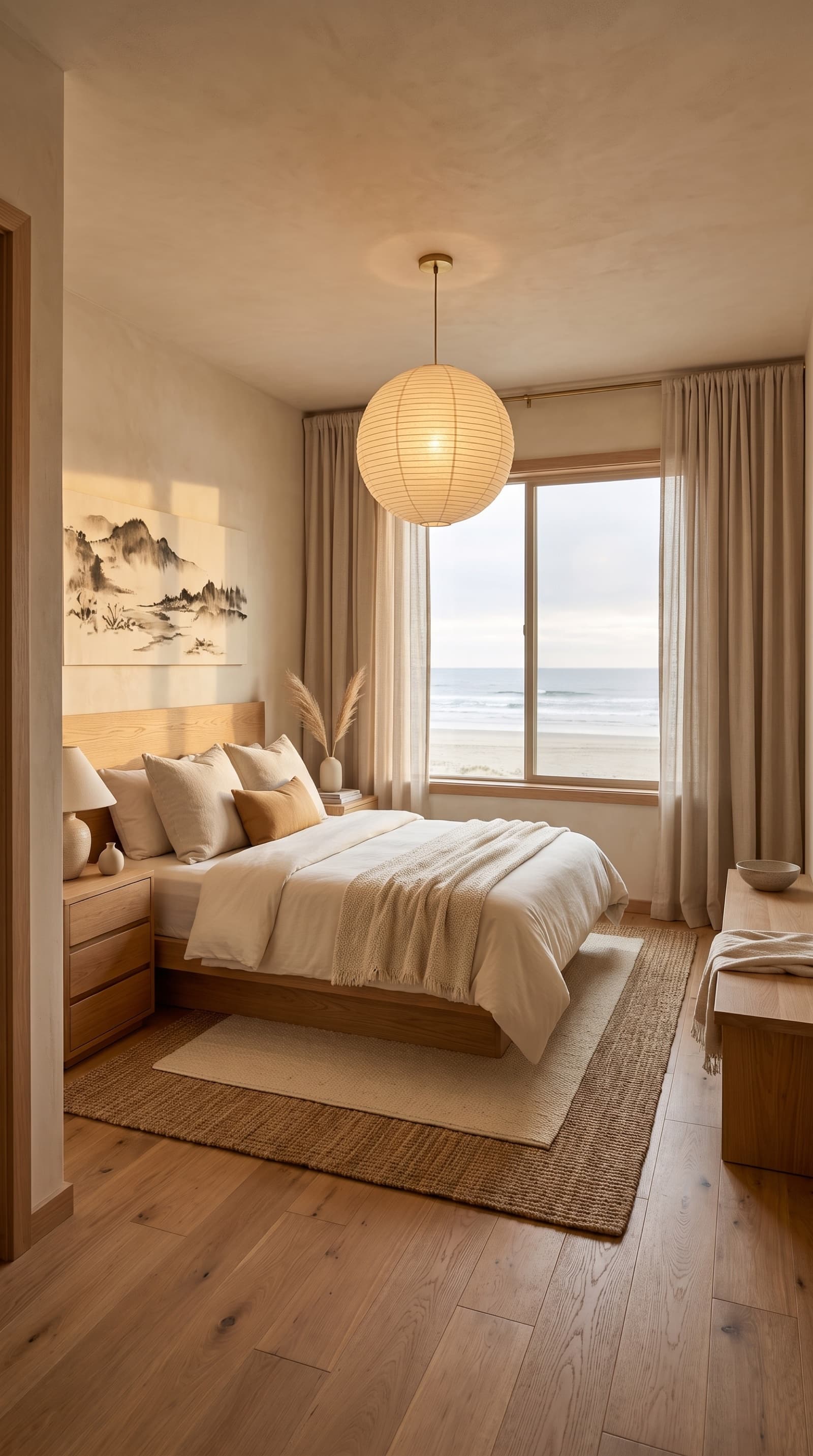 Turning a beach-house bedroom into a Japandi coastal retreat